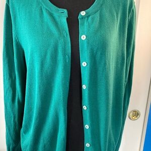 Croft & Barrow Green Cardigan L